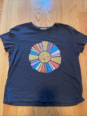 Black Short Sleeve Sunny Tee